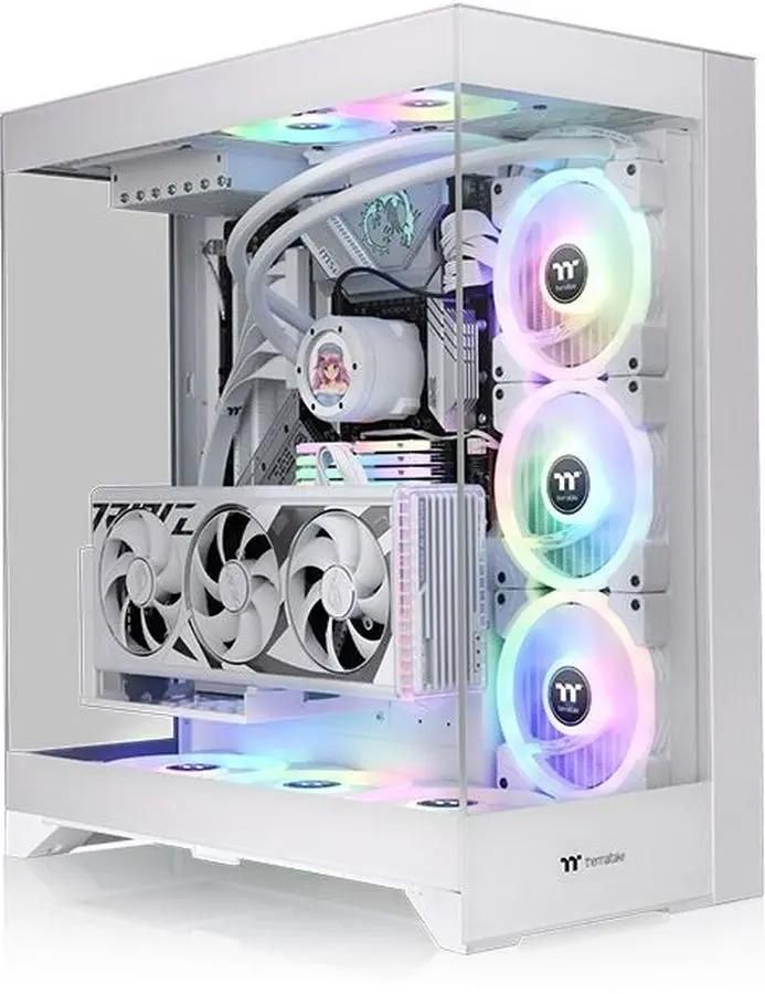 Корпус ATX Thermaltake CTE E550 TG Snow, Midi-Tower, без БП,  белый [ca-1z8-00m6wn-00]